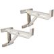 MetalTech 21.75 in. x 10 in. x 16.75 in. Aluminum Adjustable 2-Rung Ladder Jacks for Scaffold Extension Boards or Ladder, (2-Pack) E-LJ20P