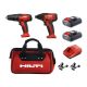 Hilti 12-Volt Lithium-Ion Cordless Rotary Hammer Drill/Impact Driver Combo Kit (2-Tool)
