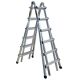 MetalTech 5-in-1 25-ft. Aluminum Telescoping Multi-Position Step Ladder, 300 lbs. Load Capacity, 26 ft. Reach, Type IA Duty Rating E-MTL7300AL