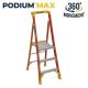 Werner 3 ft. Fiberglass Podium Step Ladder (9 ft. Reach), 300 lbs. Type IA Duty Rating PD6203