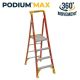 Werner 4 ft. Fiberglass Podium Step Ladder (10 ft. Reach), 300 lbs. Type IA Duty Rating PD6204