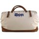 Bon Tool 20 in. Canvas Tool Bag with Leather Bottom in White
