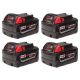 Milwaukee M18 18-Volt Lithium-Ion XC Extended Capacity Battery Pack 3.0Ah (4-Pack)
