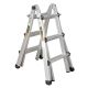 MetalTech 14 ft. Reach Aluminum Telescoping Multi-Position 5-in-1 Indoor/Outdoor Ladder for Extensions, 300 lbs. Load Capacity E-MTL7000AL