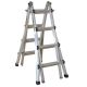 MetalTech 5-in-1 17-ft. Aluminum Telescoping Multi-Position Step Ladder, 300 lbs. Load Capacity, 18 ft. Reach, Type IA Duty Rating E-MTL7100AL