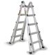MetalTech 5-in-1 21-ft. Aluminum Telescoping Multi-Position Step Ladder, 300 lbs. Load Capacity, 22 ft. Reach, Type IA Duty Rating E-MTL7200AL