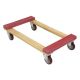 Vestil 18 in. x 30 in. 1,200 lbs. Hardwood Dolly Rubber Ends HDOR-1830-12