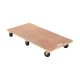 Vestil 24 in. x 48 in. 1,200 lb. 6-Wheel Solid Deck Hardwood Dolly HDOS-2448-6SW