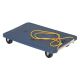 Vestil 220 lb. Capacity 24 in. x 16 in. Plastic Dolly with Rope Pulley POS-1624-ROPE