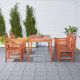 Vifah Malibu Wood 5-Piece Outdoor Dining Set