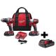 Milwaukee M18 18V Lithium-Ion Cordless Drill/Impact Driver Combo Kit (2-Tool) W/ M18 2.0Ah Compact Battery