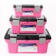 Apollo 10 in., 12.5 in. and 16 in. Tool Box in Pink (3-Components)