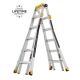 Gorilla Ladders 23 ft. Reach Aluminum Multi-Position Ladder w/ Project Tray, 375 lbs. Load Capacity, Oversized Hinges and Grip Locks GLMPXT-23
