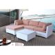 Velago Savosa 5-Piece All-Weather White Wicker Patio Sectional Set with Beige Cushions