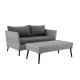CROSLEY FURNITURE Richland 2-Piece Wicker Patio Seating Set with Grey Cushions