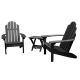 Highwood Classic Westport Black 3-Piece Recycled Plastic Outdoor Conversation Set