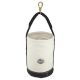 Graintex 10 in. 1-Pocket Utility Ripstop Canvas Bucket with Hook and Leather Bottom