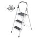 Gorilla Ladders 3-Step Steel Lightweight Step Stool Ladder 225 lbs. Load Capacity Type II Duty Rating (9ft. Reach Height) GLS-3-2