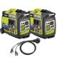 RYOBI (2) 2,300-Watt Recoil Start Bluetooth Gasoline Powered Digital Inverter Generator w/CO Shutdown Sensor and Parallel Kit