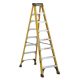 DEWALT 8 ft. Fiberglass Stepladder, 12 ft. Reach 500 lbs. Load Capacity, Exceeds Type IAA Standards DXL3810-08