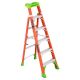 Louisville Ladder Cross Step 6 ft. Fiberglass Leaning Step Ladder (10 ft. Reach), 300 lbs. Load Capacity, Type IA Duty Rating L-3080-06