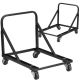 Carnegy Avenue 1200 lbs. capacity Stack Chair Dolly with Wheels - Black (Set of 2) CGA-HF-207801-BL-HD