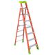 Louisville Ladder Cross Step 8 ft. Fiberglass Leaning Step Ladder (12 ft. Reach), 300 lbs. Load Capacity, Type IA Duty Rating L-3080-08