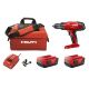 Hilti 22-Volt Lithium-Ion Cordless Drill Driver Combo Kit with Two 4.0 Ah Batteries, Charger Belt Clip and Bag