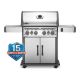 NAPOLEON Rogue 4-Burner Propane Gas Grill in Stainless Steel with Infrared Rear and Side Burners