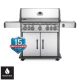 NAPOLEON Rogue 5-Burner Natural Gas Grill with Infrared Rear and Side Burners in Stainless Steel