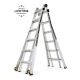 Gorilla Ladders 26 ft. Reach MPXW Aluminum Multi-Position Ladder with Wheels, 375 lb. Load Capacity Type IAA Duty Rating GLMPX-26W-2