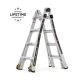 Gorilla Ladders 18 ft. Reach MPXW Aluminum Multi-Position Ladder with Wheels, 375 lb. Load Capacity Type IAA Duty Rating GLMPX-18W-2