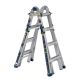 Werner 5 in 1 Multi Position Pro 18 ft. Reach Aluminum Adjustable Multi Position Ladder, 375 lb. Load Capacity Type IAA Duty MT-18IAAXTHD