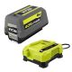 RYOBI 40V Lithium-Ion 6.0 Ah High Capacity Battery and Rapid Charger Kit