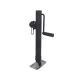 Trailer Valet Blackout 2000 lbs. Signature Black Wrinkle Powder Coat Side Wind Pipe Mount Weld Jack 15 in. Travel