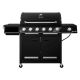 Dyna-Glo 6-Burner Propane Gas Grill in Matte Black with TriVantage Multifunctional Cooking System