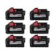 Milwaukee M18 18-Volt Lithium-Ion High Output Battery Pack 6.0Ah (6-Pack) 48-11-1862-48-11-1862-48-11-1862