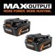 RIDGID 18V 6.0 Ah MAX Output Lithium-Ion Batteries (2-Pack)