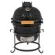 Karl home 13 in. Charcoal Grill in Black with Built-In Thermometer