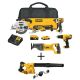DEWALT 20V MAX Cordless 5 Tool Combo Kit, 20V Jobsite Blower, (1) 20V 4.0Ah Battery, (1) 20V 2.0Ah Battery, and Charger