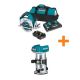 Makita 18V X2 LXT (36V) Brushless 7-1/4 in. Circular Saw Kit 5.0Ah with 18V LXT Brushless Variable Speed Compact Router