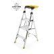 Gorilla Ladders 4 .5 ft. Aluminum Dual Platform Step Ladder with Project Bucket ( 9 ft. Reach ), 250 lbs. Capacity Type I Duty Rating GLA-4XB