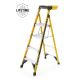 Gorilla Ladders 10 ft. Reach, 5.5 ft. Fiberglass Dual Platform Ladder, Removable Project Bucket, 300 lbs. Load Capacity, Slim Fold GLXF-5B