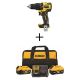 DEWALT ATOMIC 20V MAX Cordless Brushless Compact 1/2 in. Hammer Drill, (1) 20V 6.0Ah and (1) 20V 4.0Ah Batteries, and Charger