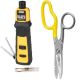 Klein Tools Impact Punch Down Tool and Heavy-Duty Scissors Tool Set