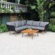 MADE 4 HOME Luarca 3-Piece Wicker Patio Conversation Set with Gray Cushions