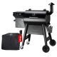 Z GRILLS 459 sq. in. Pellet Grill and Smoker in Black with Grill Cover Included