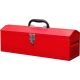 Big Red 19.1 in. L x 6.1 in. W x 6.5 in. H, Hip Roof Style Portable Steel Tool Box with Metal Latch Closure