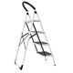 ANGELES HOME 4.58 ft. Anti-Slip Metal Foldable 4 Step Stool Ladder Stand, 10 ft. Reach Height, 330 lbs. Load Capacity M35-8TL311