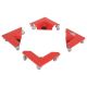 Vestil 300 lbs. Capacity Red Steel Corner Mover Dolly (4-Pack) CMD-S-300-4PK